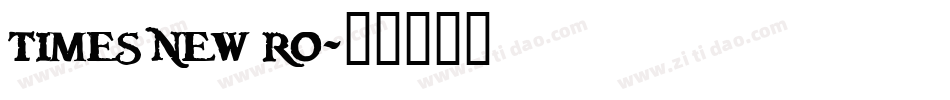times new ro字体转换